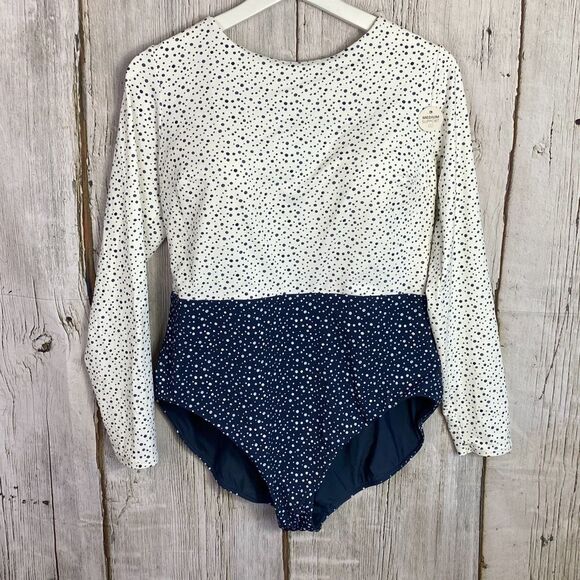 Calia Swimsuit Freckle Slate Long Sleeve One Piece Size 14 NWT B - Picture 2 of 14